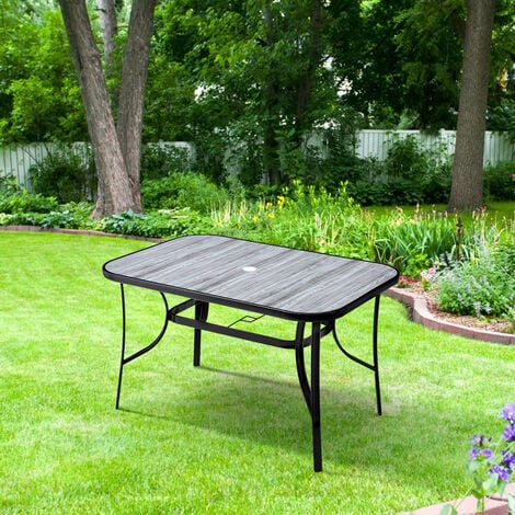 Garden table with parasol hole deals argos