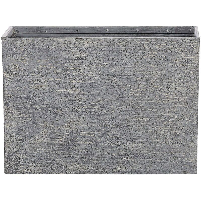 Beliani Plant Pot Edessa 80 Cm Grey