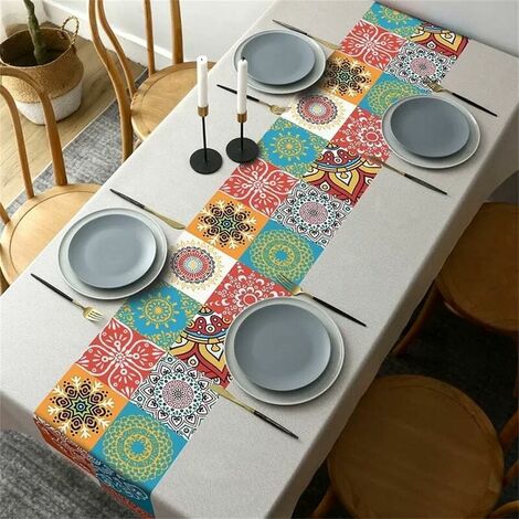 Rectangular Table Cloth PVC Oilcloth Tablecloth Waterproof Stain Proof Tablecloths Outdoor Washable Printed Retro for Dining Room Kitchen and Garden Decor 140X220cm