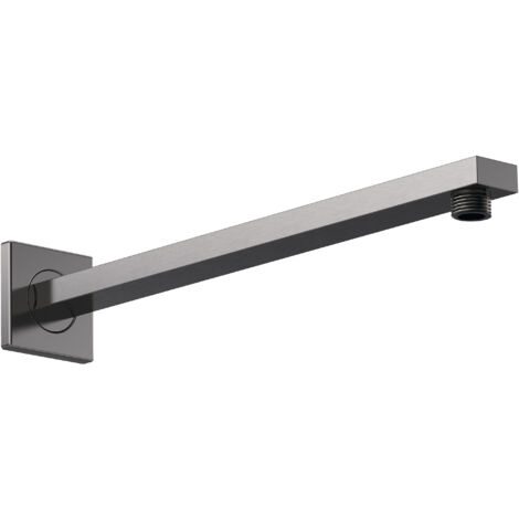 Rectangular Wall Mount Shower Arm - Brushed Pewter - 360mm
