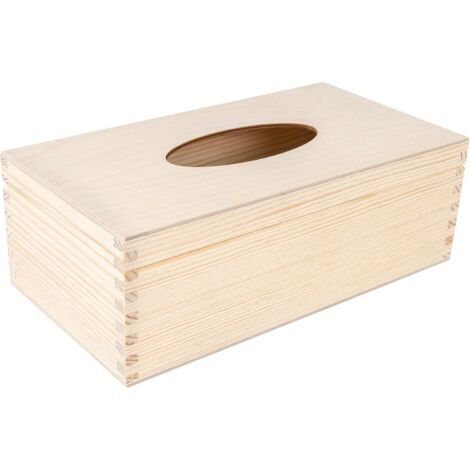 Rectangular Wooden Tissue Box 25.5 x 13.5 x 9 cm