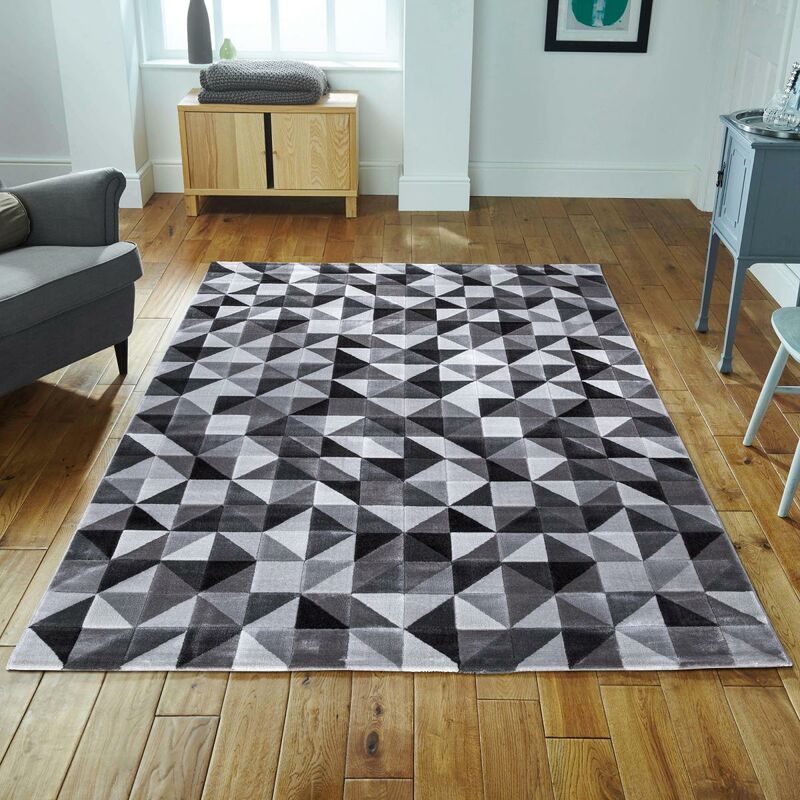 

Mykoriángle kj polypropylen design alfombra - Gris