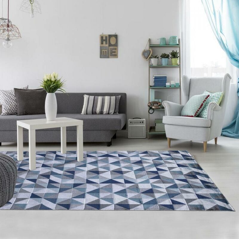 

Mykoriángle kj polypropylen design alfombra - Bleu