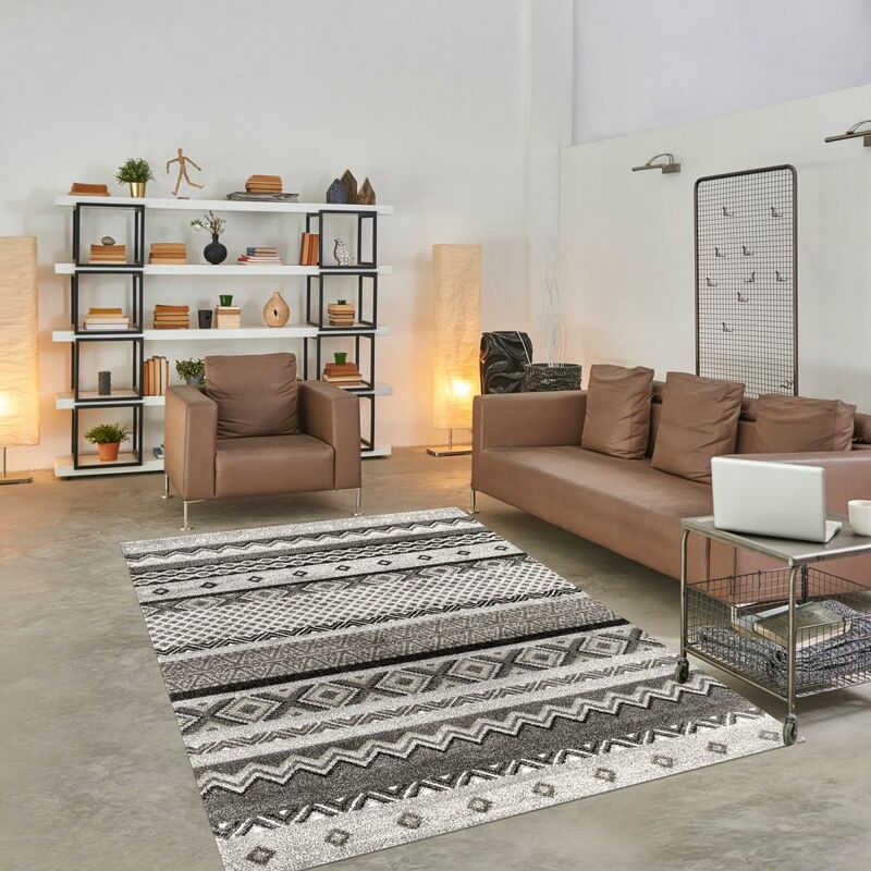 

Alfombra moderna Rabaline KJ Polypropylene Grey - Gris