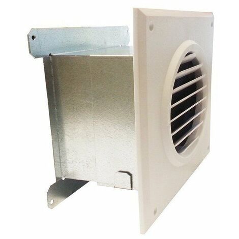 Recupair – Grille motorisée de récupération de chaleur cheminée 120 m³/h – Hélice à rotor extérieur – Installation murale ou plafond – Compatible gaine 125 mm