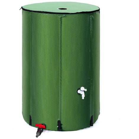 Depósito de agua rectangular verde de 520L