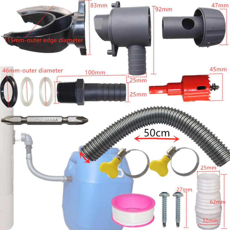 Recuperateur D Eau de Pluie pour Tuyau de Descente Ø 70-110mm, Récupérateur Eau de Pluie pour Toitures Jusqu'à 80 m², Collecteur Eau de Pluie,