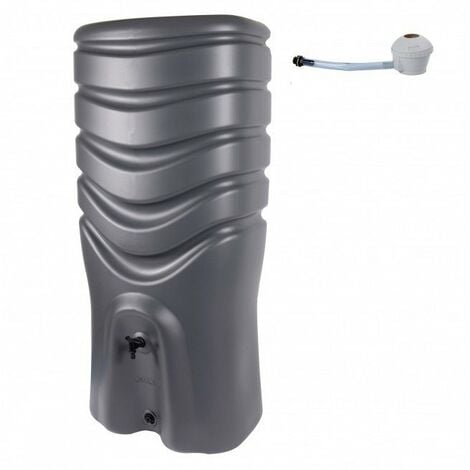Récuperateur d'eau 350 litres gris anthracite + kit collecteur universel - EDA