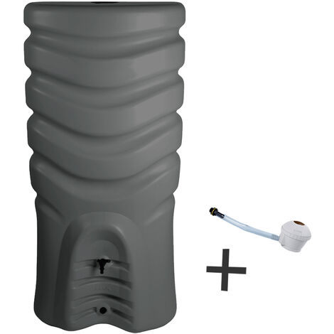 Récupérateur d'eau 550L RECUP'O avec kit collecteur inclus - 79 x 56 x 164 cm - Gris anthracite - EDA