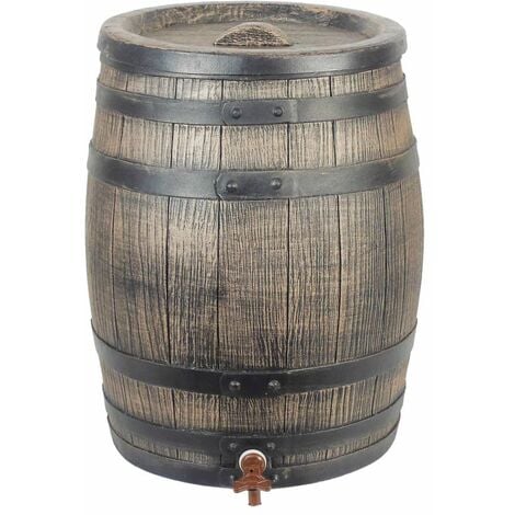 Récupérateur d'eau avec aspect de bois 50 L 38x49,5 cm Marron Nature