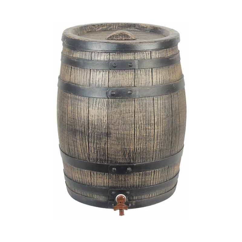 Nature - Récupérateur d'eau barrique 120 litres, Socle Sans socle - brun