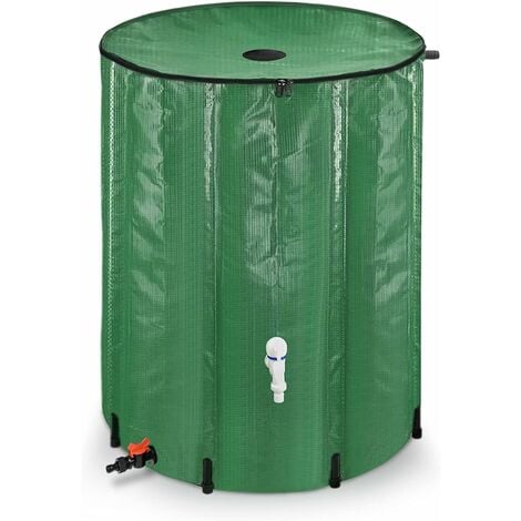 Tonneau Récupérateur d'eau de pluie, avec Robinet et protection  anti-débordement, Pliable, Haut amovible acheter en ligne à bas prix