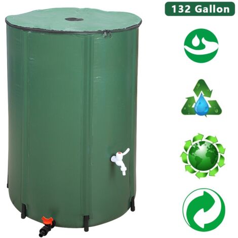 Récupérateur d'eau de pluie 75x75x100cm, PVC 132 Gallon