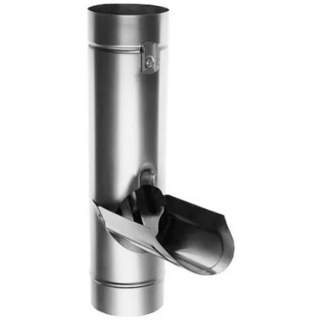 Récupérateur d'eau de pluie en zinc naturel avec grille – Diamètre 100 mm – Filtration efficace pour arrosage et usages domestiques