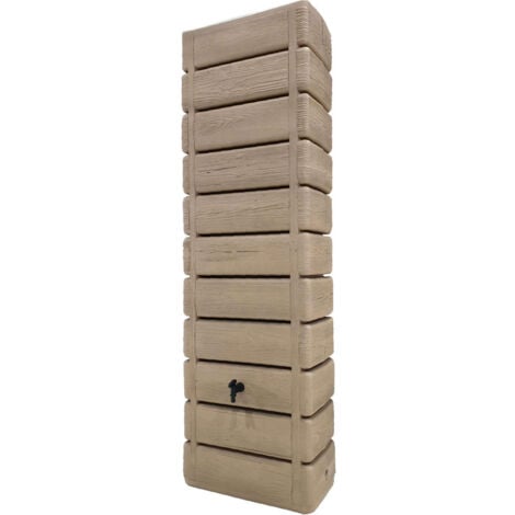 Récupérateur d'eau de pluie WOOD 300 L imitation bois clair - BelliJardin - Beige