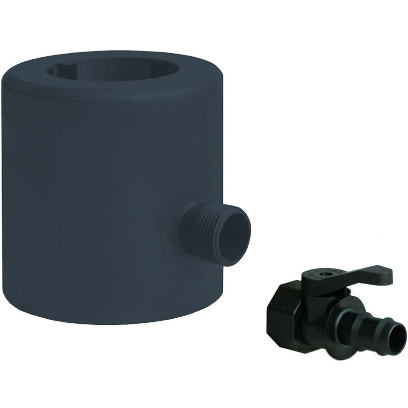 First Plast - Récupérateur d'eau de pluie en pvc pour tube Ø63-80-100-92x57 mm - Anthracite