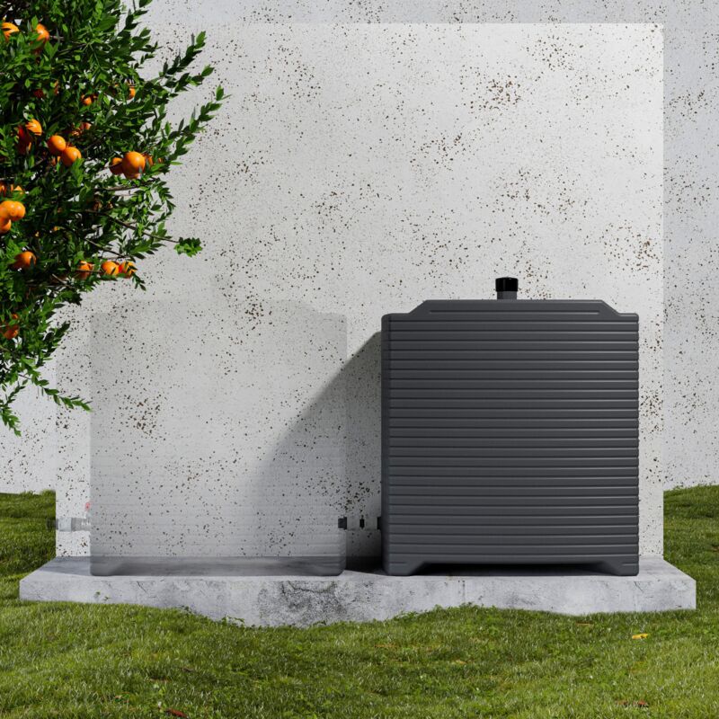 Mon Marché Déco - Récupérateur d'Eau Modulable 126 l - Extension Horizontale