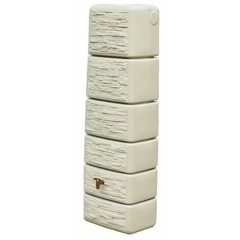 Récupérateur d'eau mural 300 litres SLIM STONE - sable