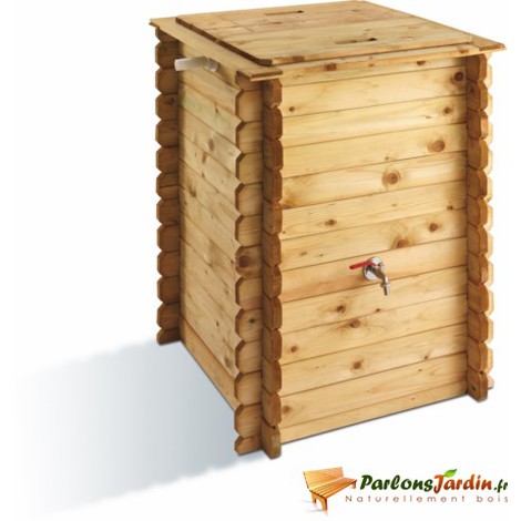 Récupérateur Deau Pluviale Carré En Bois 320 L