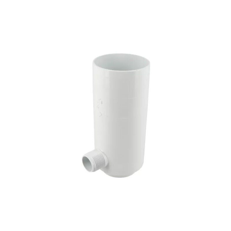 Récupérateur d'eau pluviale Nicoll REPTD80B en Techtan pour descente de gouttière D80mm couleur blanc