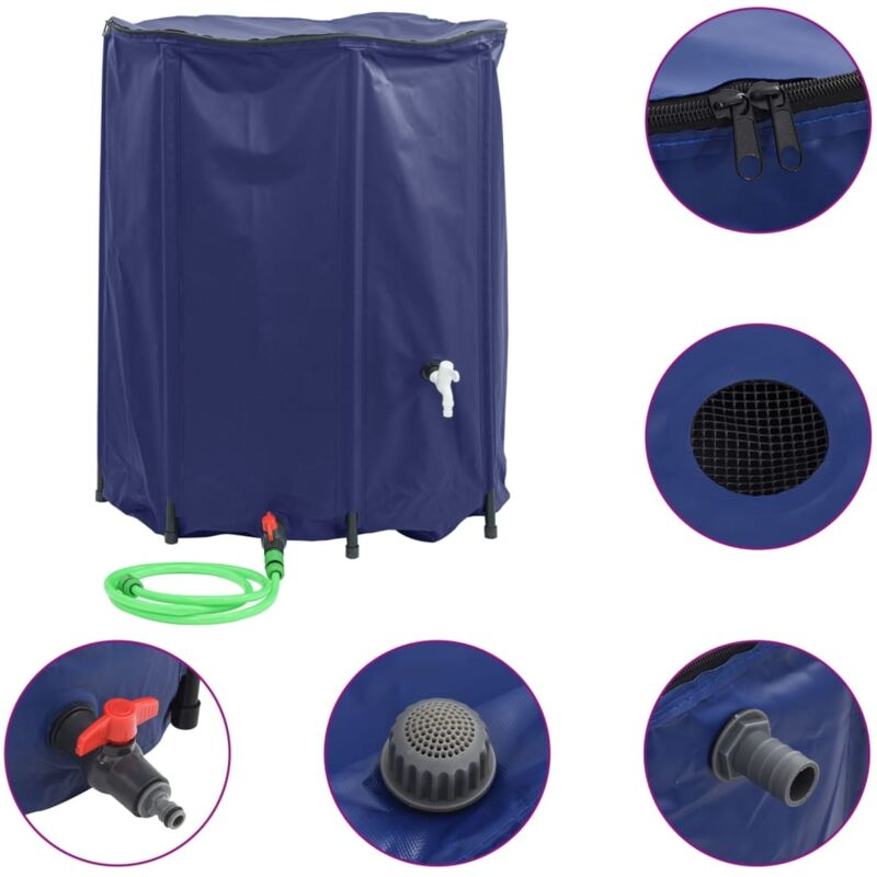 Vidaxl - Réservoir d'eau avec robinet pliable 1250 l pvc