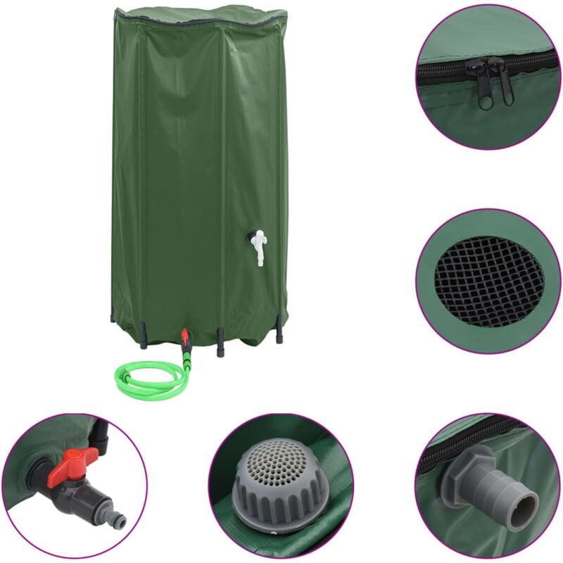 Réservoir d'eau avec robinet pliable 380 L PVC