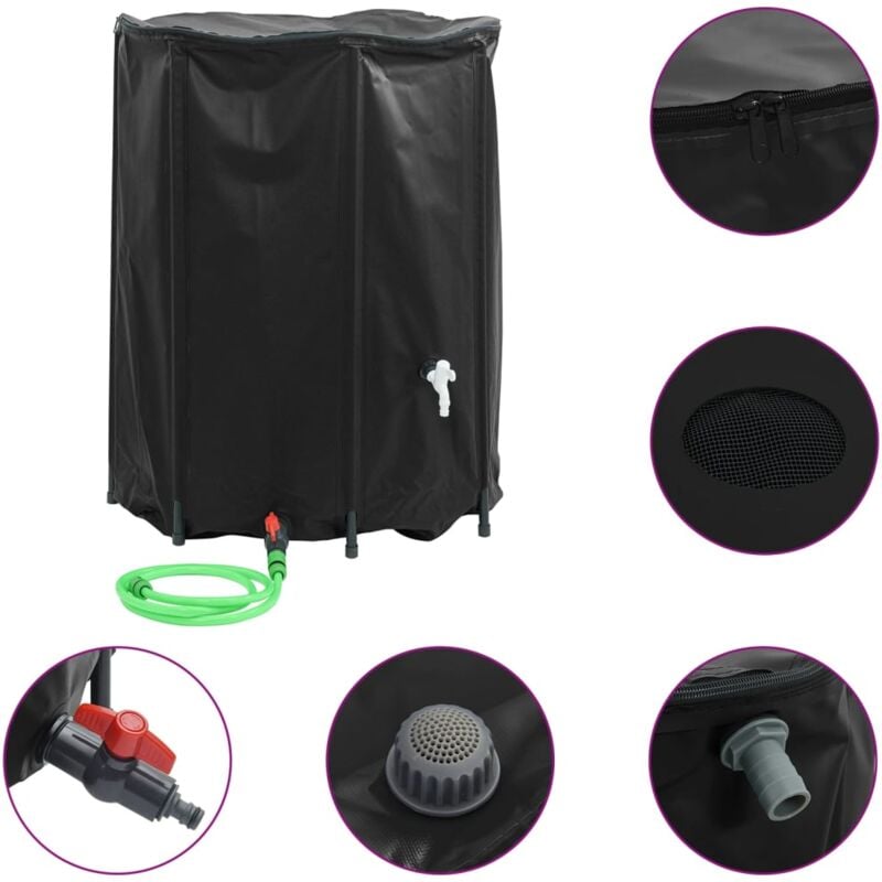 Vidaxl - Réservoir d'eau avec robinet pliable 750 l pvc