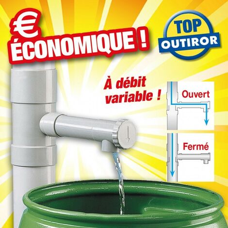 Récupérateur d'eau pour descente de gouttière - H17,5 x Ø8,5 cm