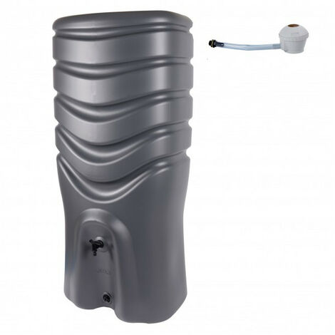 Récupérateur d'eau 550L RECUP'O avec kit collecteur inclus - 79 x 56 x 164 cm - Gris anthracite - EDA