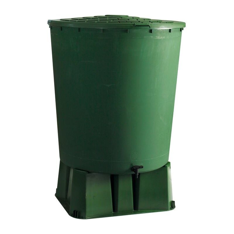 Bellijardin - Récupérateur d'eau rond avec socle Belli 350 l - Vert