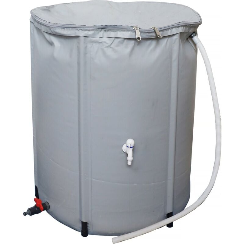 Récupérateur d'eau souple en pvc 200 l - Gris - Gris.