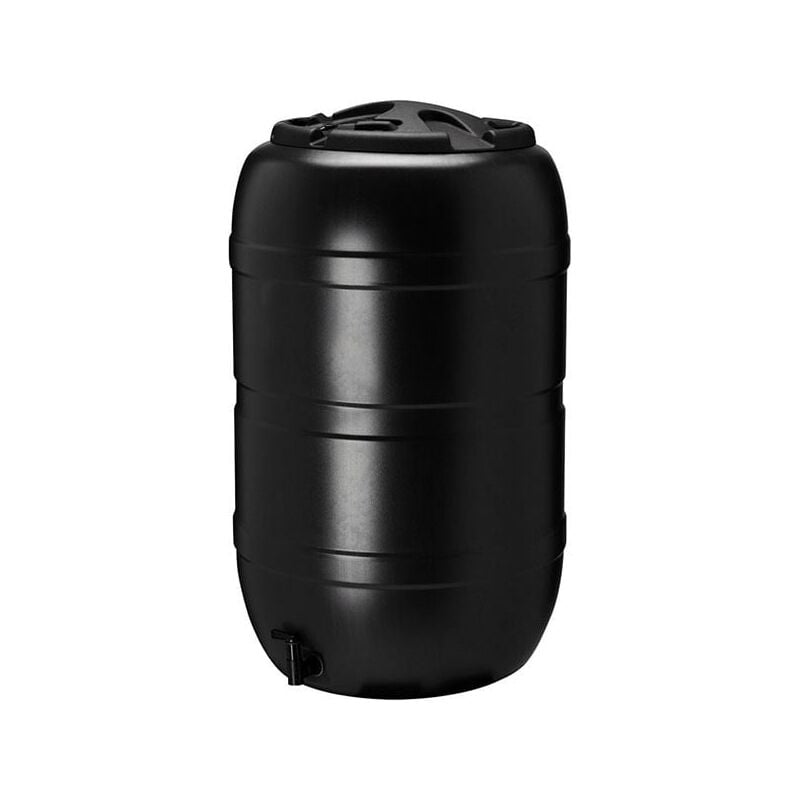 Récupérateur d'eau de pluie tonneau 120 ou 210 litres, Contenance 210 l, Socle Avec socle - noir