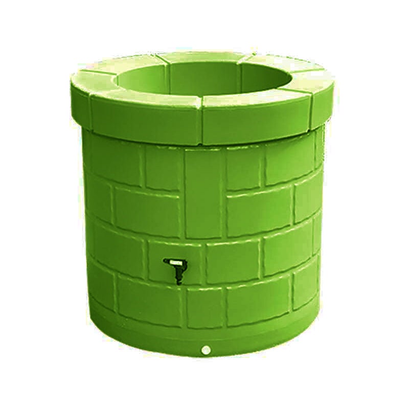 Plast'up Rotomoulage - Puit récupérateur eau de pluie 340l-Vert Anis-83.5cm - Vert Anis