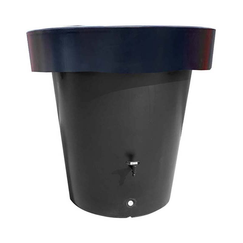 Carré de plantation récupérateur eau de pluie aérien Lluvia 420l-Noir-100cm - Noir