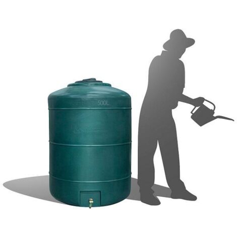 Récupérateur Eau de Pluie Hors-sol 500 Litres Rond DS Eau Vert Garantie 5 ans