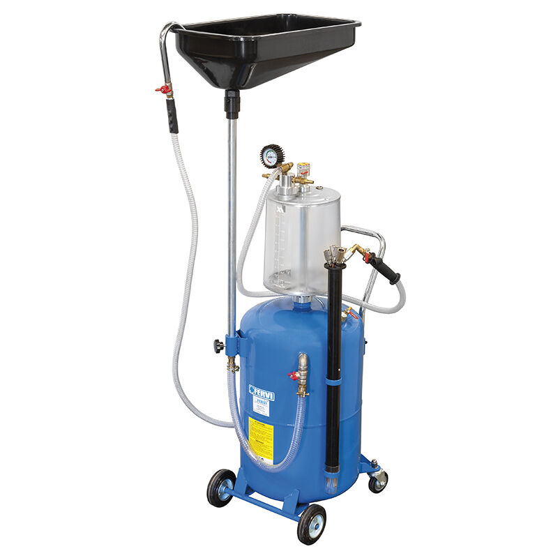 Fervi - récupérateur et aspirateur d'huile usée pneumatique 70L 0596