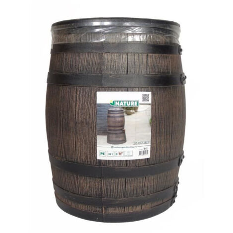Recuperatore d'acqua a forma di barile - NATURE - In PE rotomoulded - 50 litri - Accessori inclusi