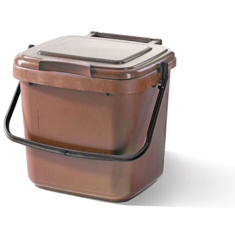 Recycled Plastic 7ltr kitchen brown kitchen caddy