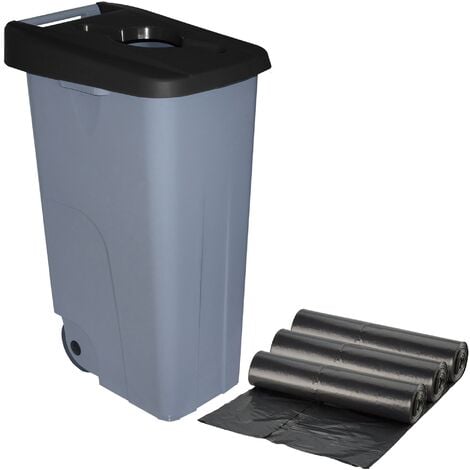 Sacs-poubelle à soufflet pour conteneur 2 roues 240 litres, 100 unités