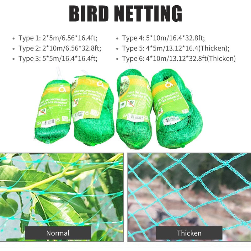

Red anti-pajaros, Red de jardin, Cercado de red de malla protectora reutilizable,Tipo 6