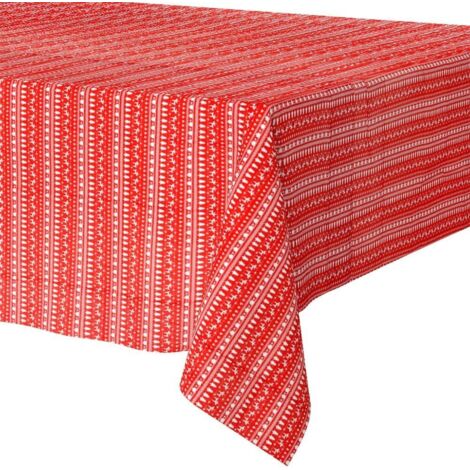 Red cloth with christmas decorations 130x180 cm