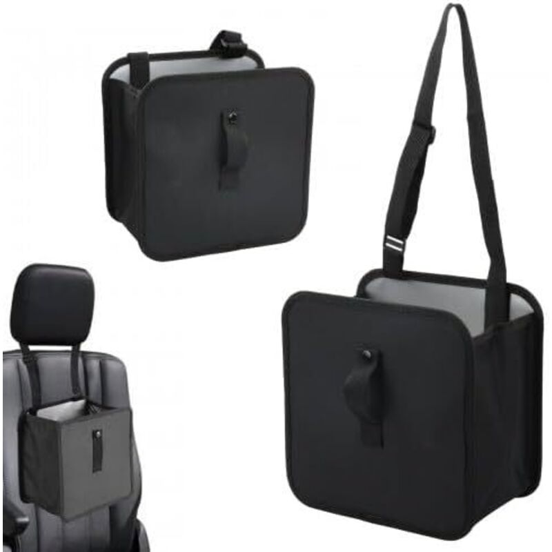 Csparkv - Red de almacenamiento negra bote de basura para automóvil, caja de almacenamiento colgante, bolsa de almacenamiento impermeable