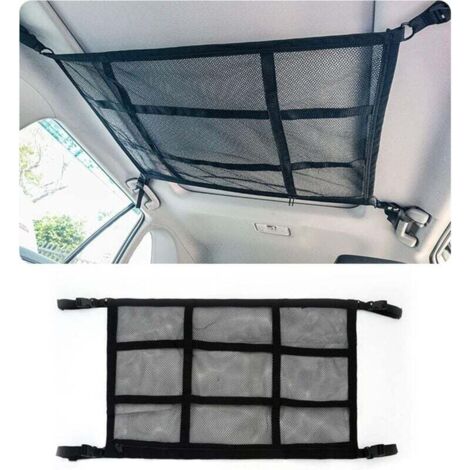 Red de almacenamiento para techo de coche, organizador para cuatro reposabrazos, SUV, Jeep (90-65 cm)
