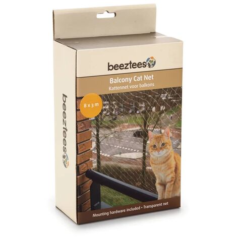 Beeztees Red de Balcón para Gatos Color Transparente Mascotas Multitalle