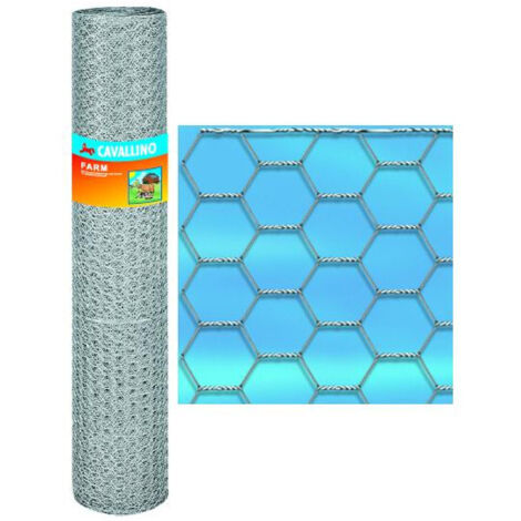 Red de caballito de granja triple, hexagonal 10 m, 50/5 50 cm