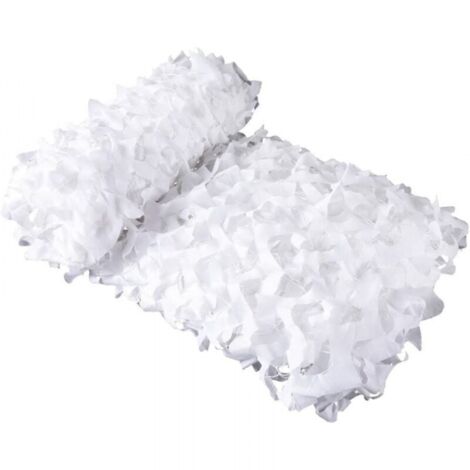 Red de camuflaje blanca de 3x4 m Vela de sombra rectangular con diseño de camuflaje, blanco