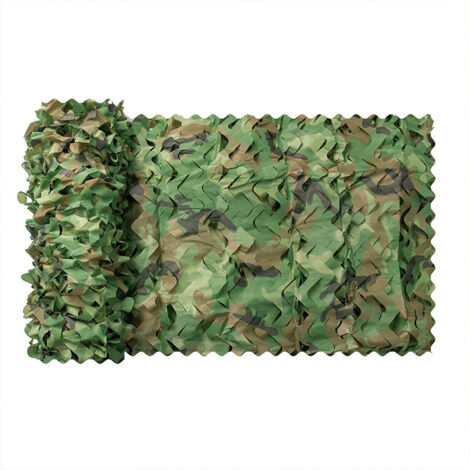 Red de camuflaje, red de camuflaje para caza, red de camuflaje, para decoración, protección solar, caza, camping, exterior, militar, 150D, 3 x 1,5 m