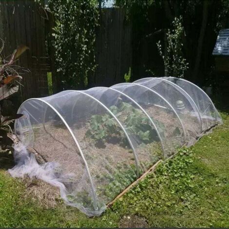 Red de jardín anti insectos 10x2,5m malla polietileno PE blanca
