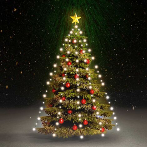 Red de luces de árbol de Navidad 210 LEDs  frío 210 cm