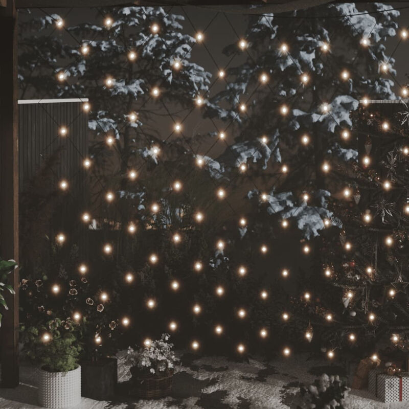 

Red de luces de Navidad 204 LED blanco calido 3x2 m